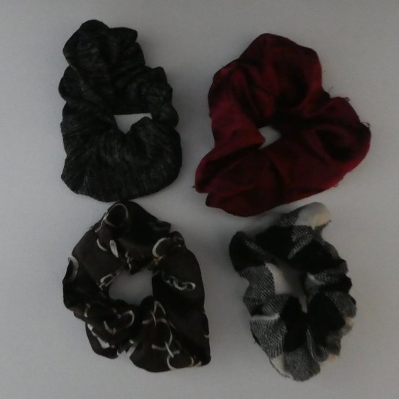 SET OF 10 | Hair Scrunchies | Various Styles, Colors and Patterns - Picture 3 of 4